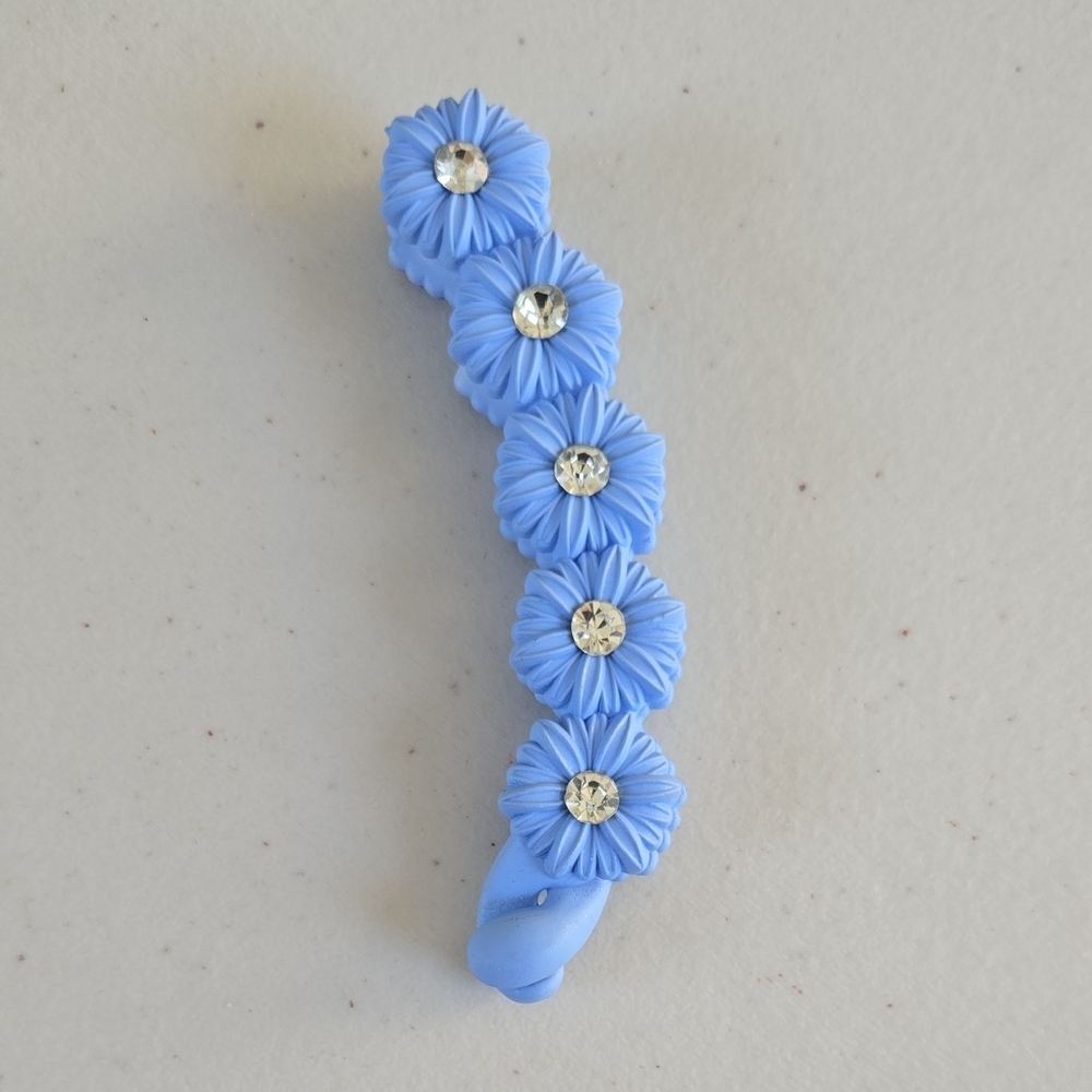 Blue Floral Hair Clip
